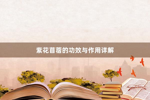 紫花苜蓿的功效与作用详解