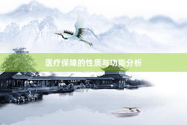 医疗保障的性质与功能分析